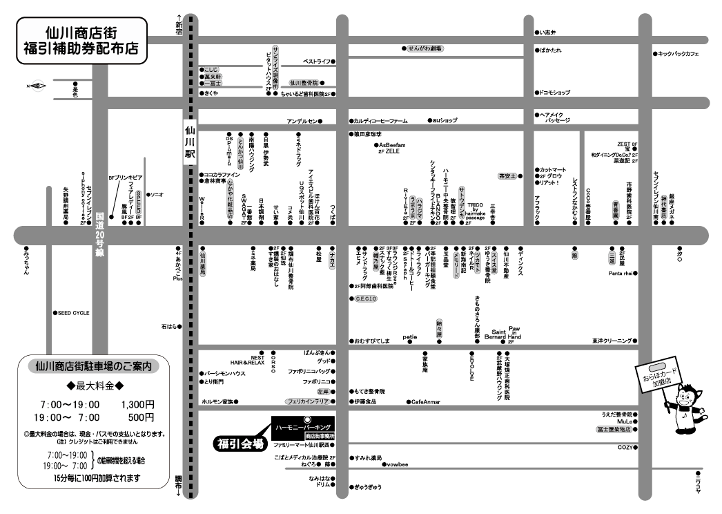 福引補助券配布店舗及び福引会場