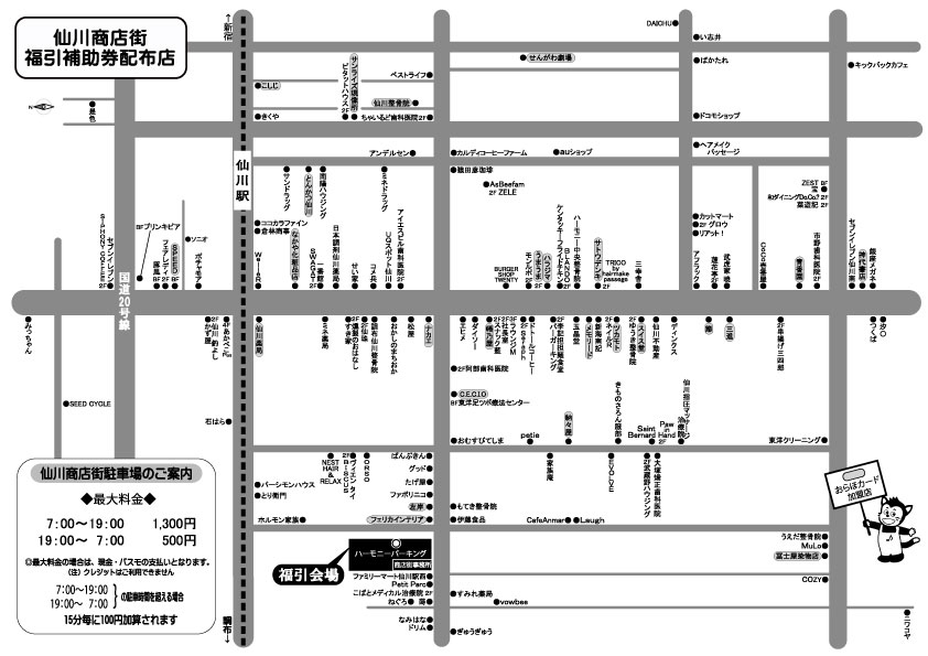 福引補助券配布店舗及び福引会場